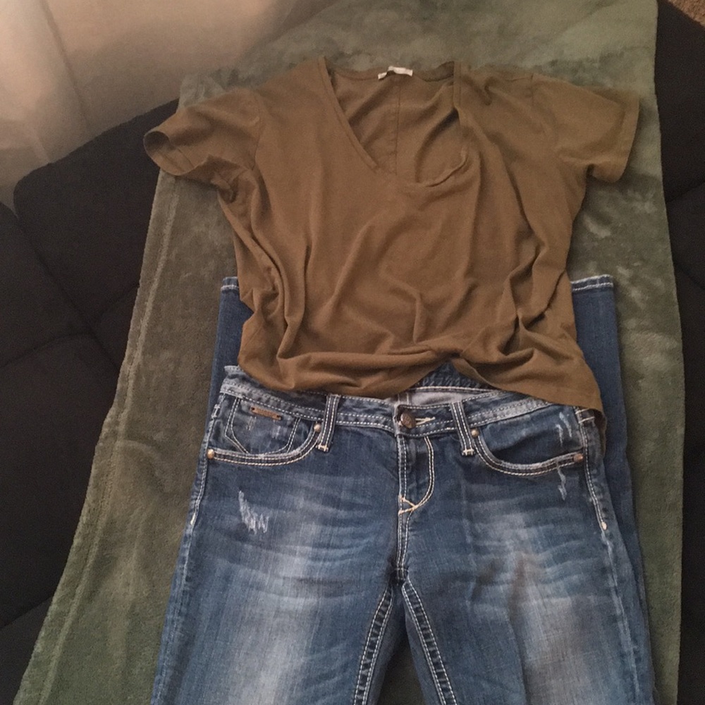 ReRock for Express Blue Boot Cut Jeans Size 6R